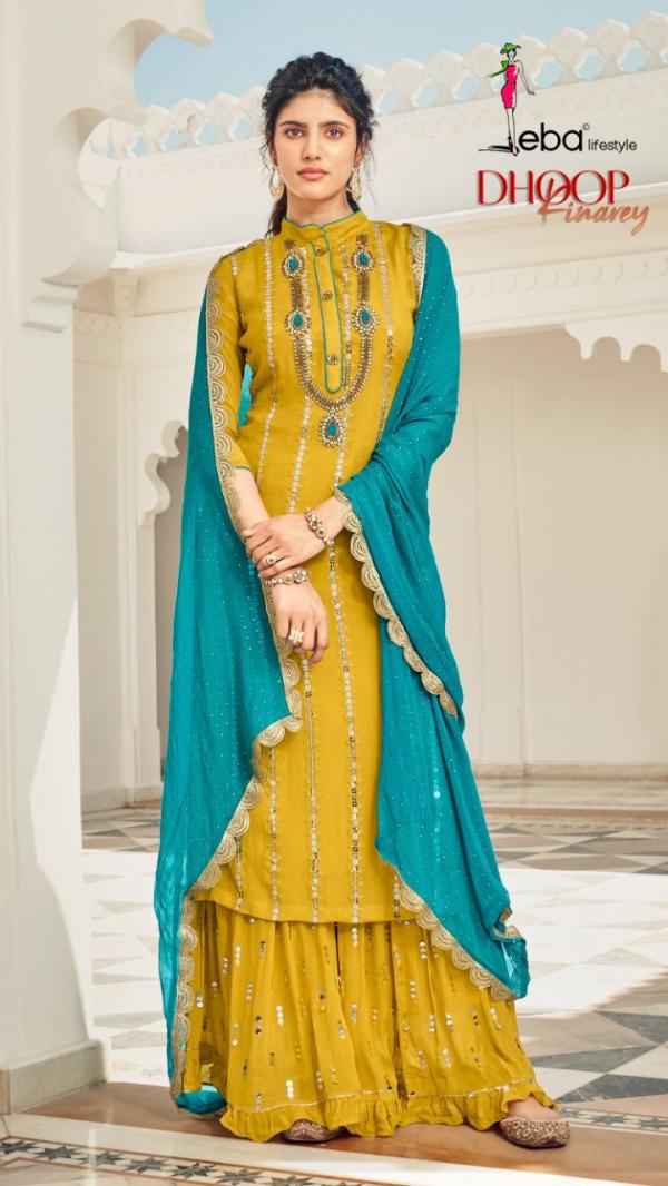 Eba Dhoop Kinarey Designer Wedding Wear Georgette Salwar